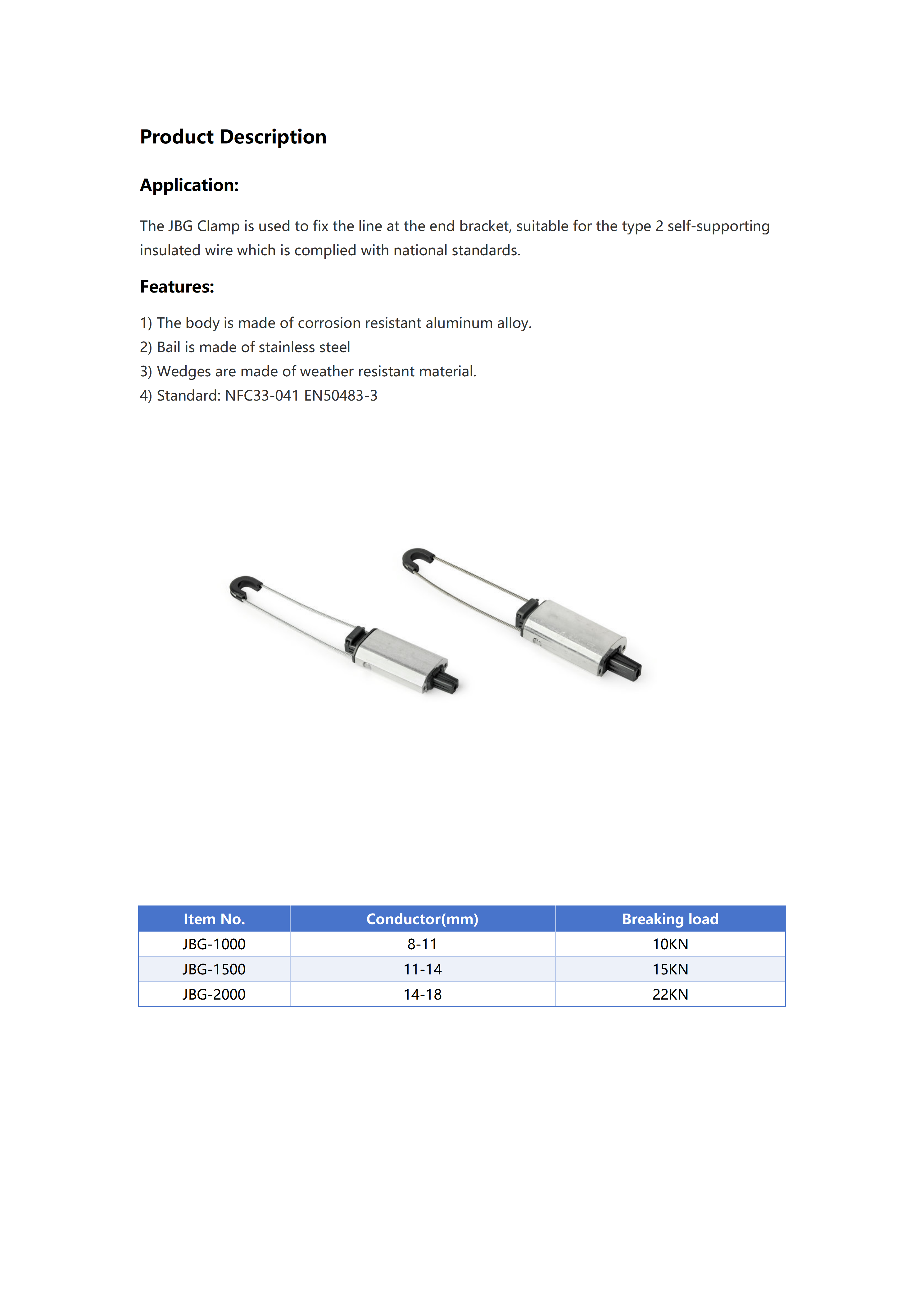 JBG Strain Clamp detail 1